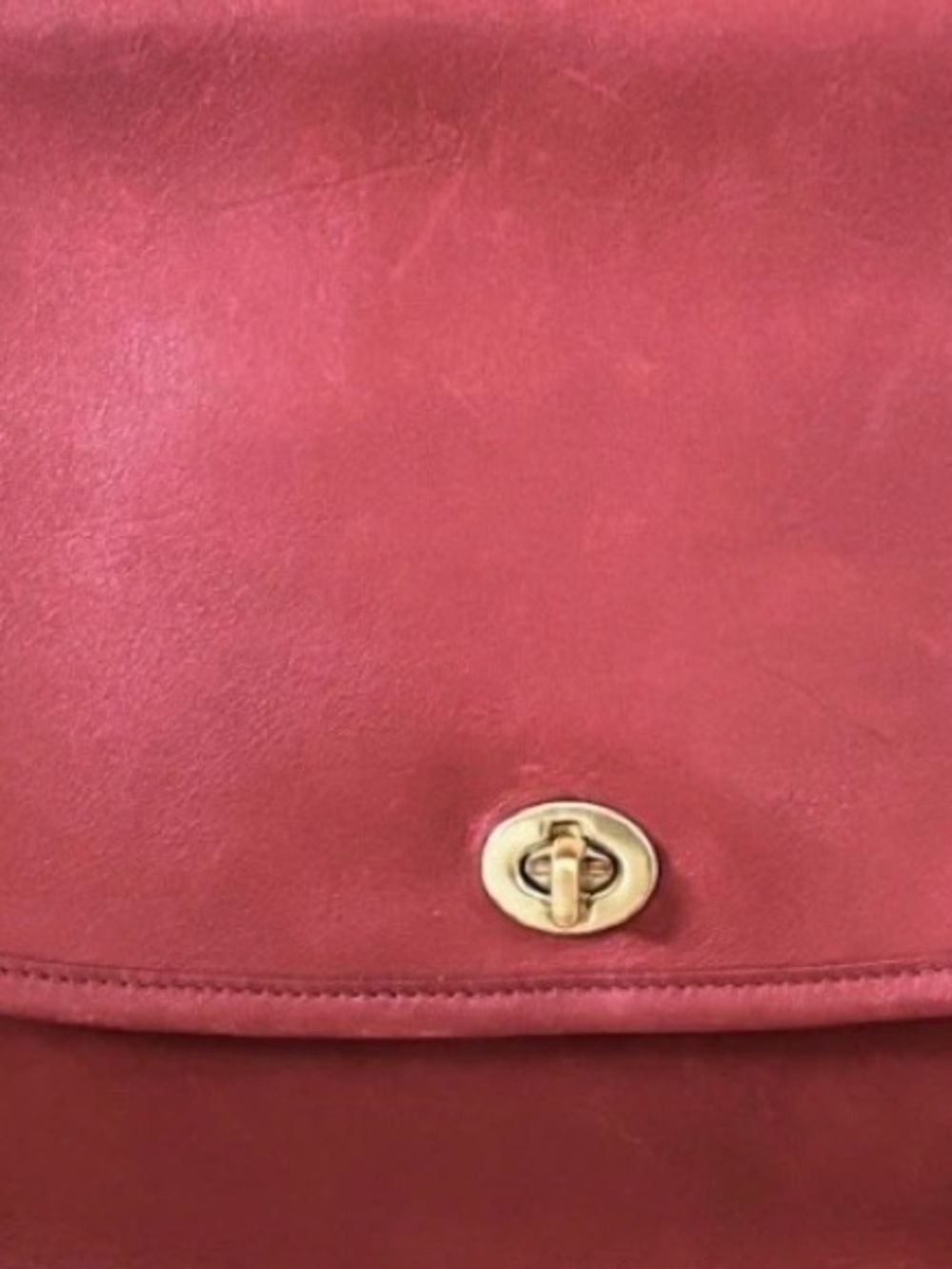 Vintage Coach 9790 Red City Crossbody Bag Nickel Turn Lock - Picture 16 of 16